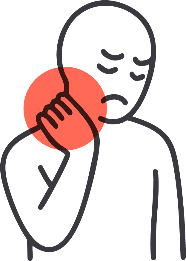 Person experiencing shoulder pain