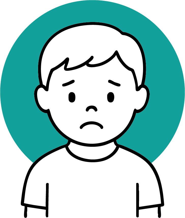 Silhouette of a child profile