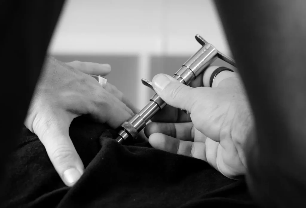 Medical procedure involving a syringe