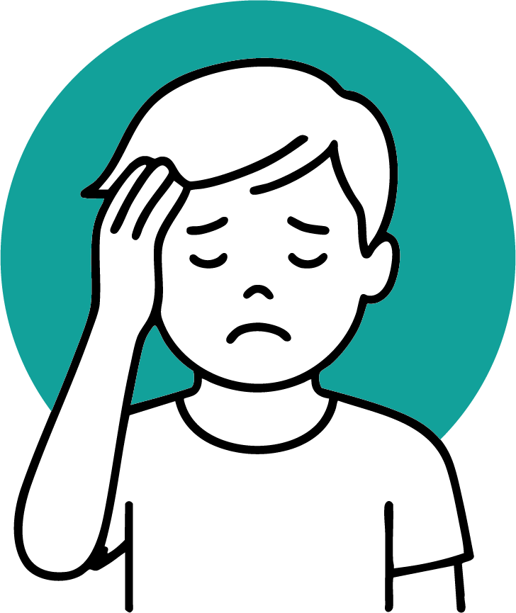 Silhouette of a thoughtful teenager.